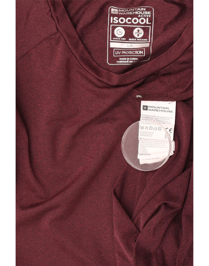Camiseta masculina Mountain Warehouse grande poliéster cor de vinho