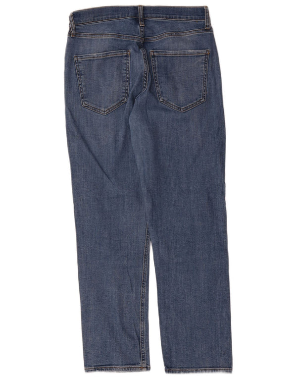 Calça jeans reta feminina Zara EU 40 médio W30 L27 azul