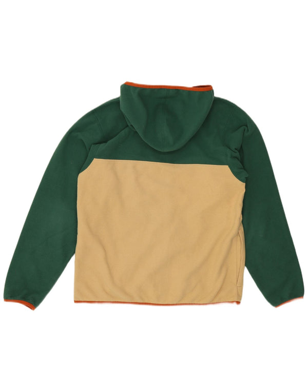 Jaqueta de lã com capuz Patagonia Boys 13-14 anos XL verde colorblock
