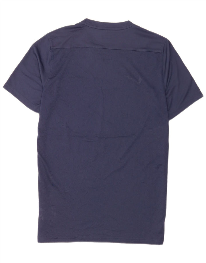Camiseta masculina Nike Dri Fit Top grande poliéster azul marinho
