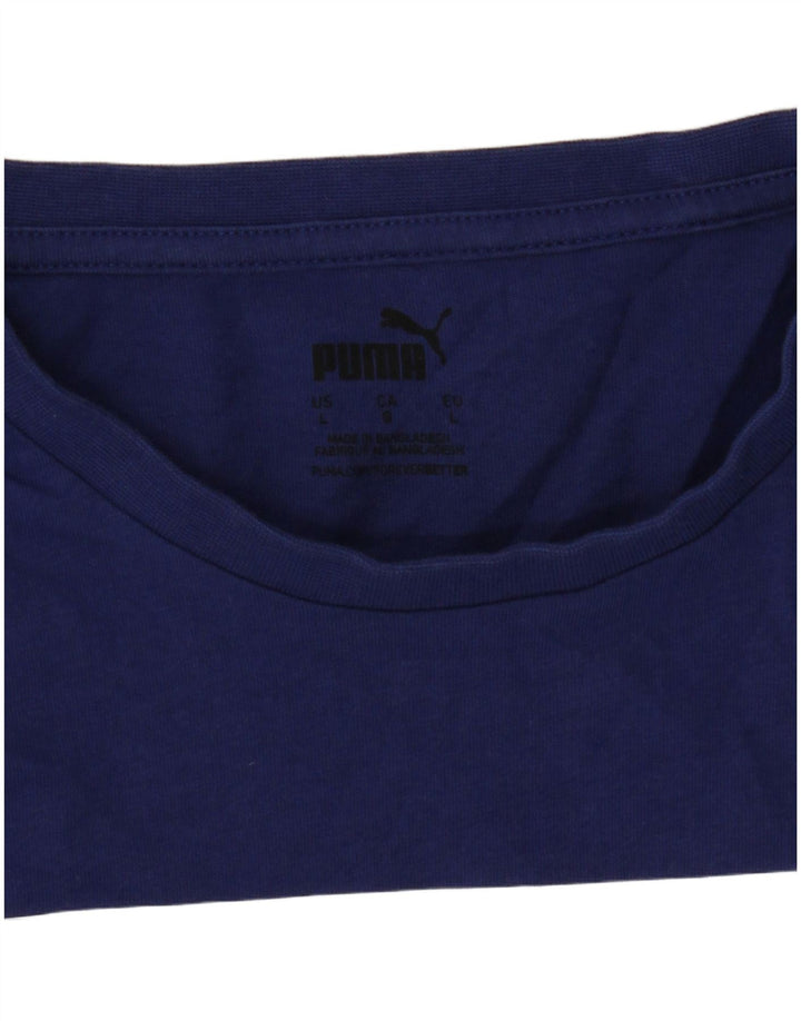 Puma Camiseta Masculina Graphic Top Grande Azul