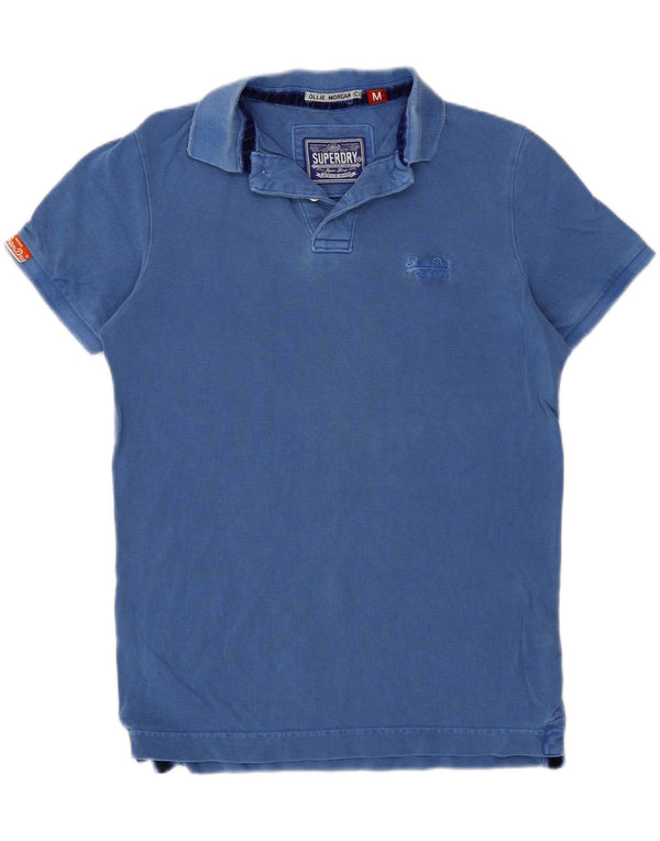 Camisa polo masculina Superdry azul médio