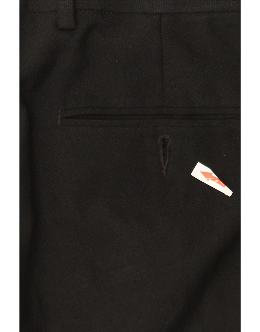 Calça masculina de ajuste regular MARKS & SPENCER W36 L33 poliéster preto