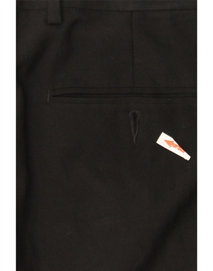 Calça masculina de ajuste regular MARKS & SPENCER W36 L33 poliéster preto