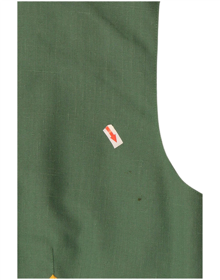 Colete feminino vintage IT 48 XL verde poliéster