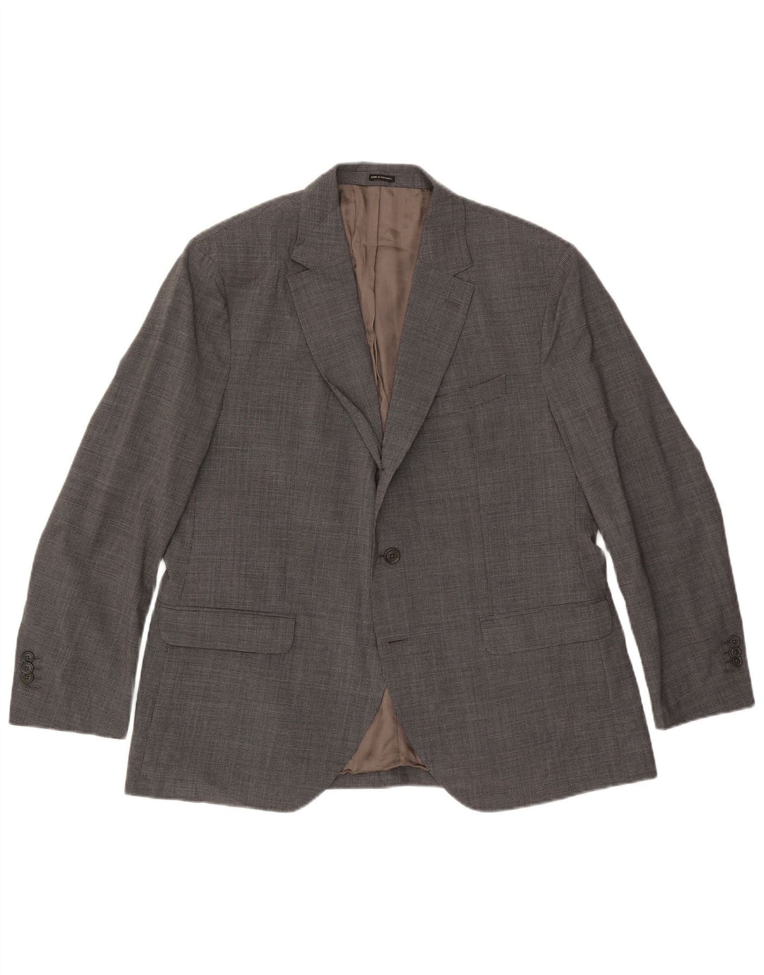 Jaqueta blazer masculina Massimo Dutti com 2 botões US 46 XL cinza xadrez lã
