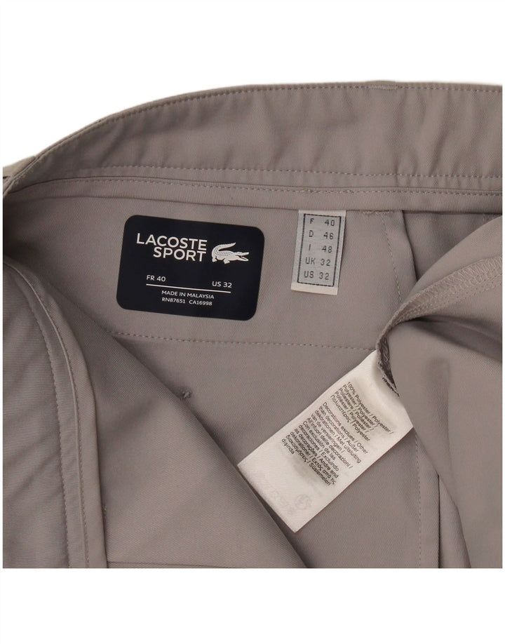 Calça Lacoste Masculina Slim Chino Tamanho 40 Médio W32 L33 Cinza Poliéster