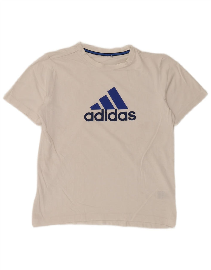 Adidas Mens Graphic T-Shirt Top Pequeno Algodão Branco Esportivo