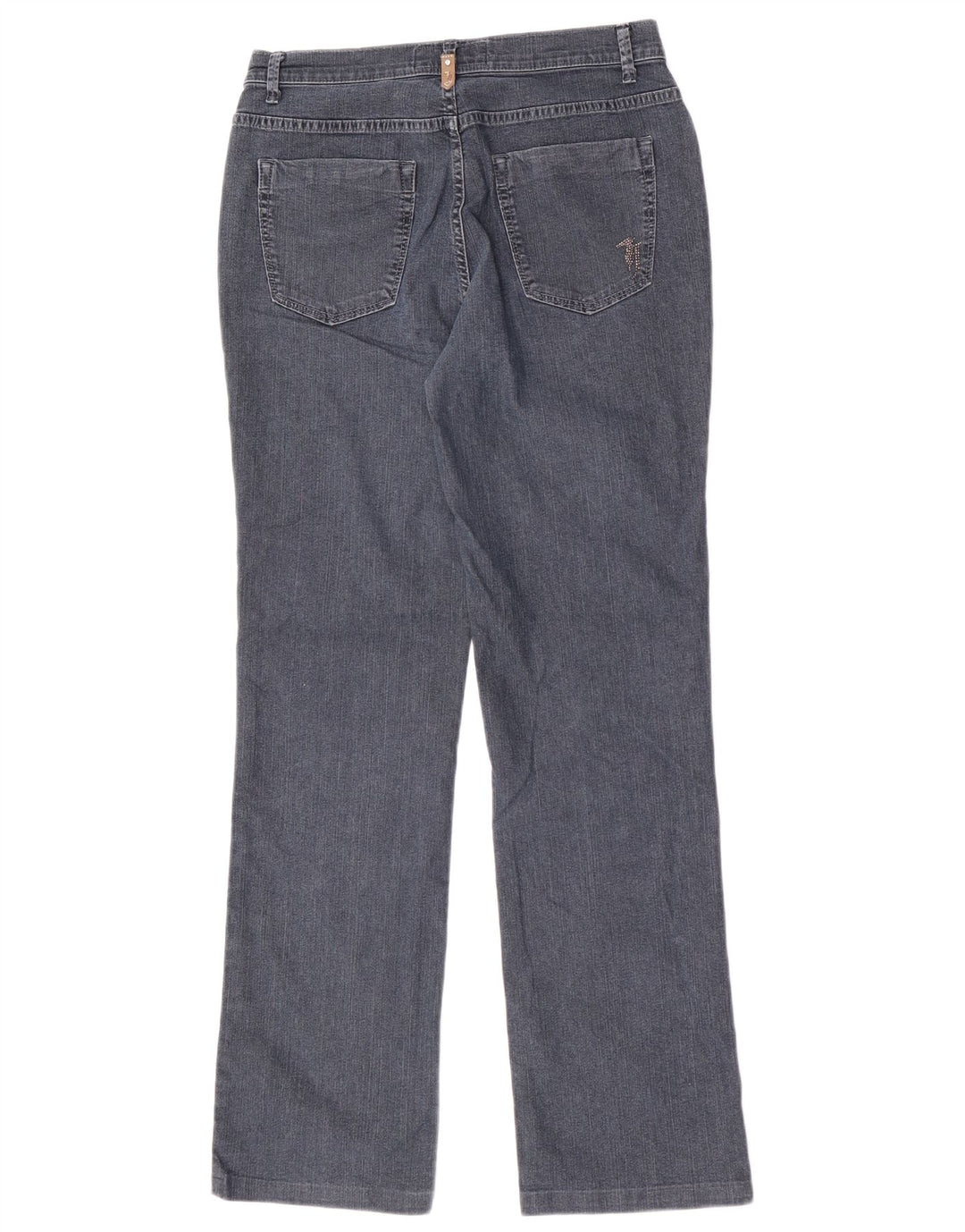 Jeans retos femininos Trussardi W30 L30 cinza