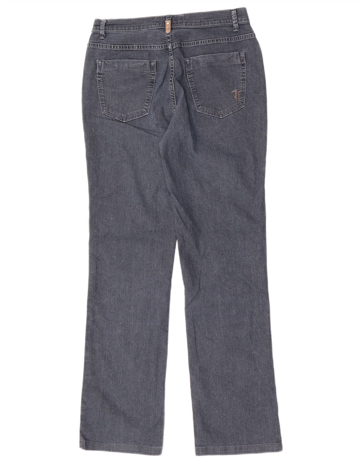 Jeans retos femininos Trussardi W30 L30 cinza