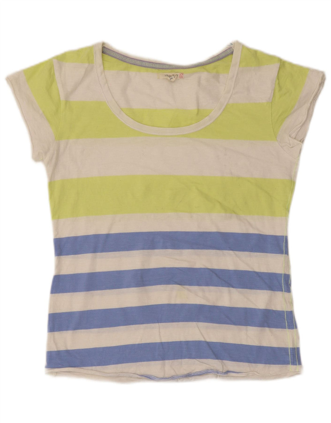 Camiseta feminina White Stuff UK 10 pequena listrada multicolorida