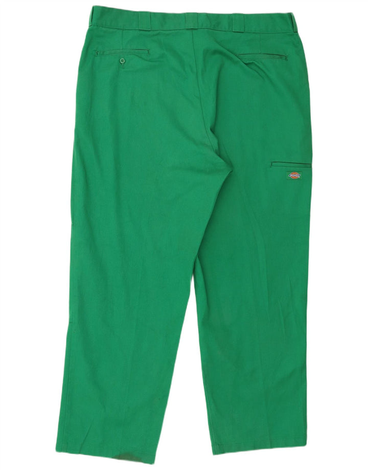 Calças cargo retas masculinas Dickies W44 L32 poliéster verde