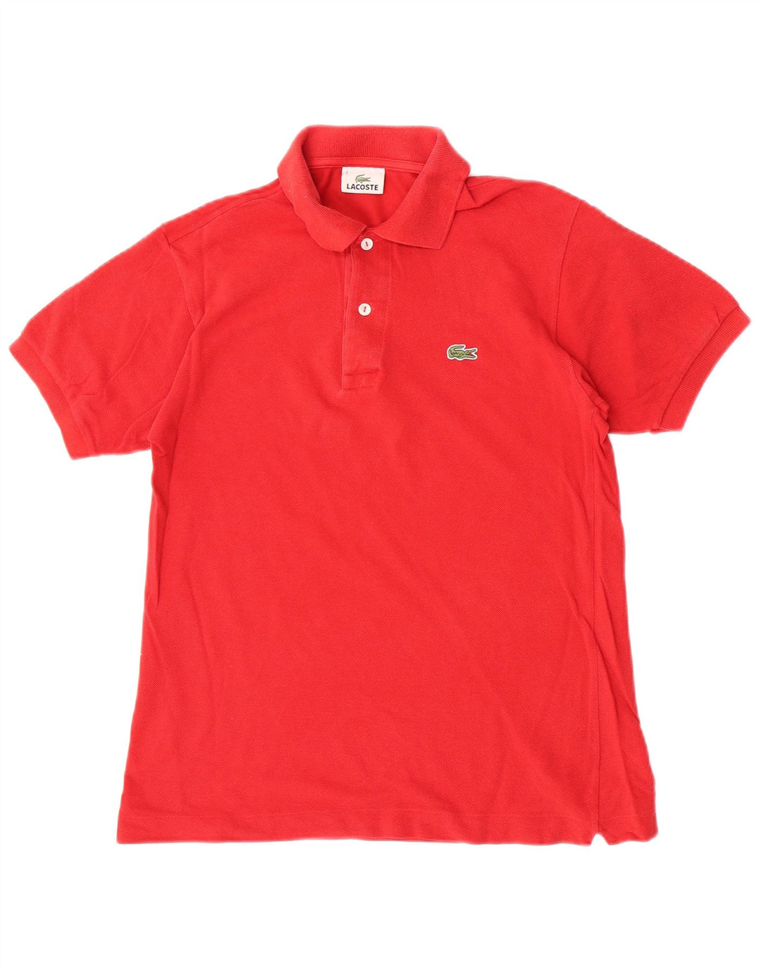 Camisa polo masculina Lacoste tamanho 2 XS algodão vermelho