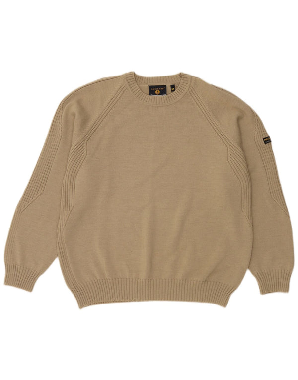 Suéter masculino Navigare com gola redonda XL bege