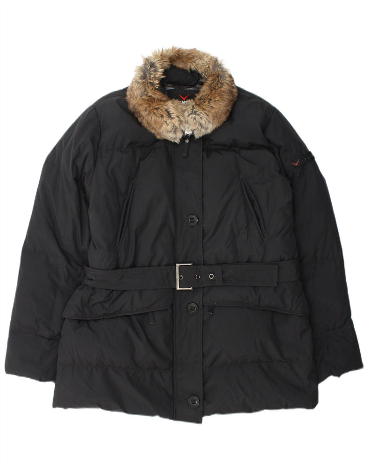 Jaqueta acolchoada feminina vintage IT 48 XL poliamida preta