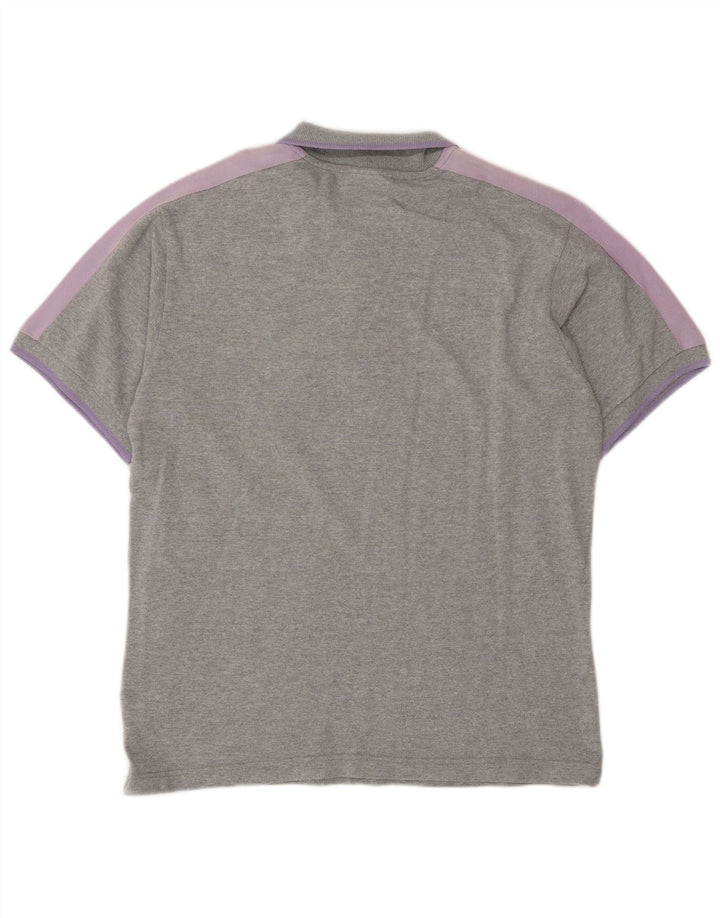 Camisa polo masculina North Sails gráfica cinza médio algodão colorblock