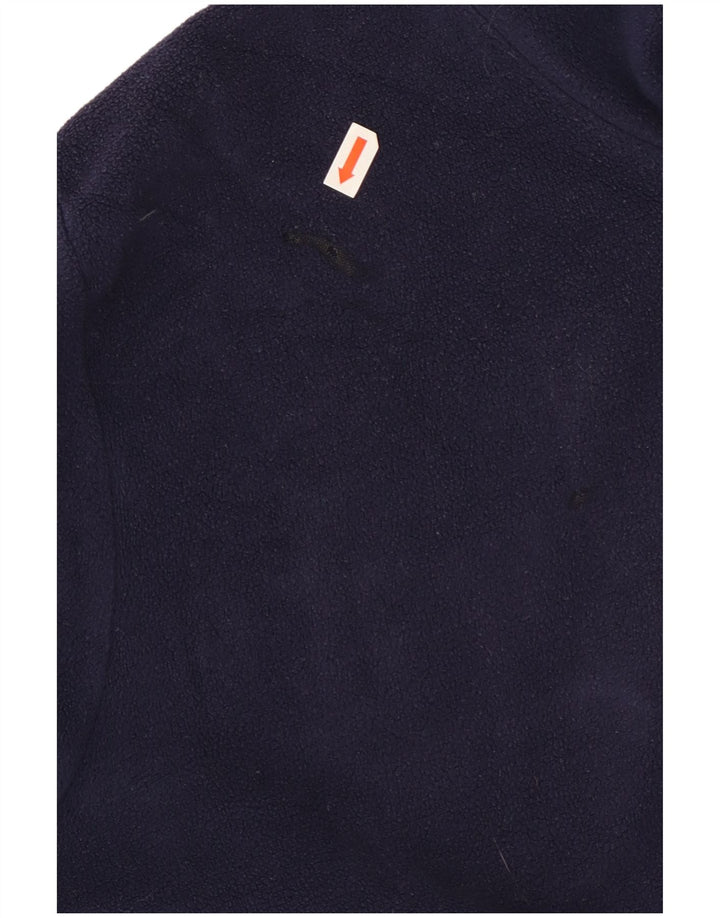 Suéter de lã masculino Kappa com zíper e gola grande azul marinho poliéster