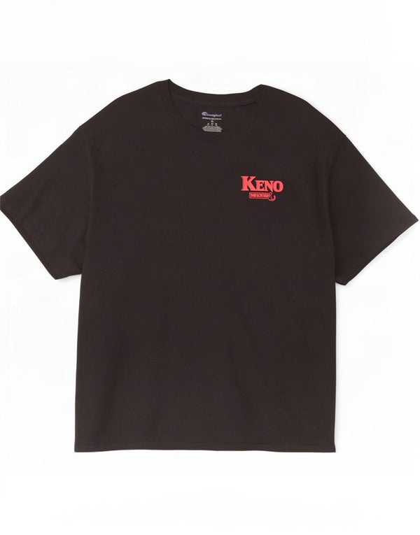 Camiseta masculina estampada Champion XL algodão preto