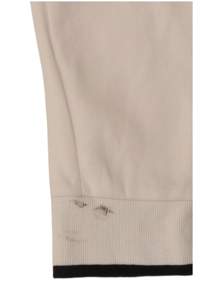 Puma feminino gráfico moletom jumper UK 10 pequeno algodão branco