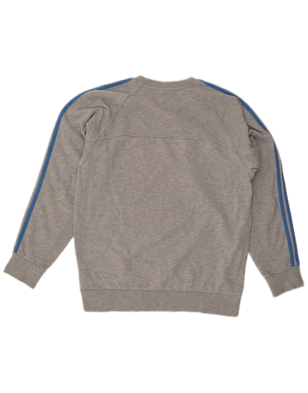 Adidas Mens Moletom Jumper Médio Algodão Cinza