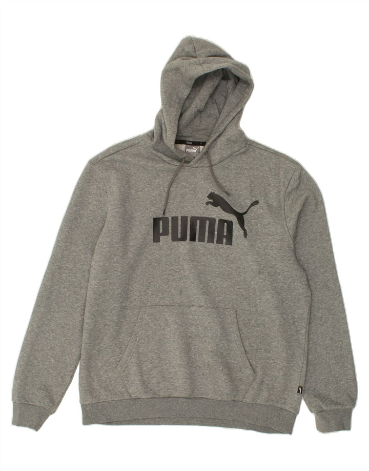 PUMA Mens Graphic Hoodie Jumper Large Grey Vintage Puma and Second-Hand Puma from Messina Hembry 