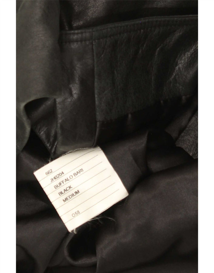 Casaco de couro masculino Buffalo UK 38 médio preto