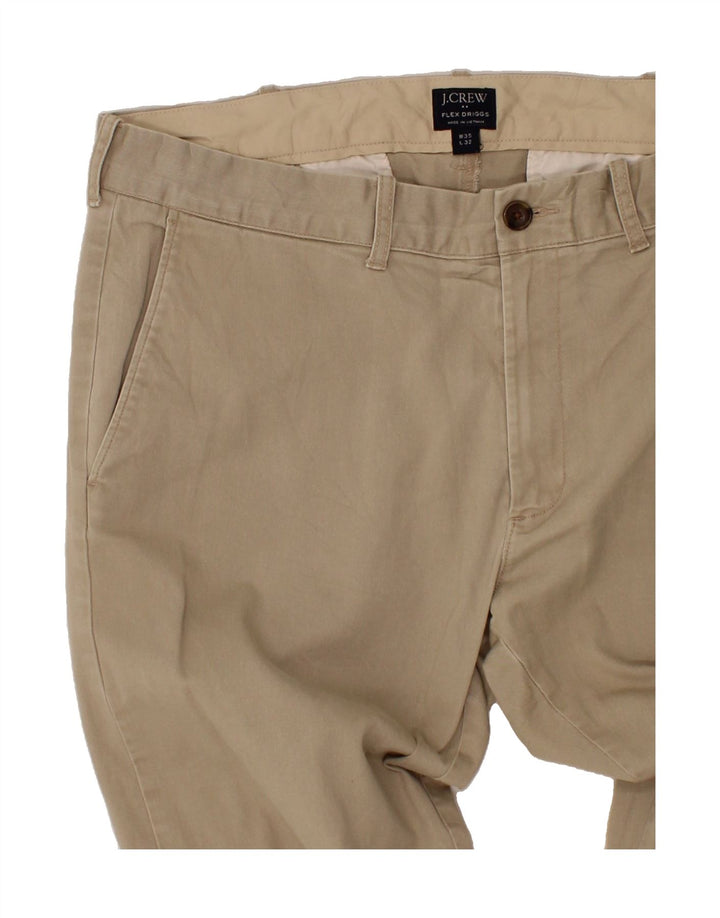 J. CREW Mens Flex Driggs Slim Chino Trousers W35 L32 Beige Cotton Vintage J. Crew and Second-Hand J. Crew from Messina Hembry 