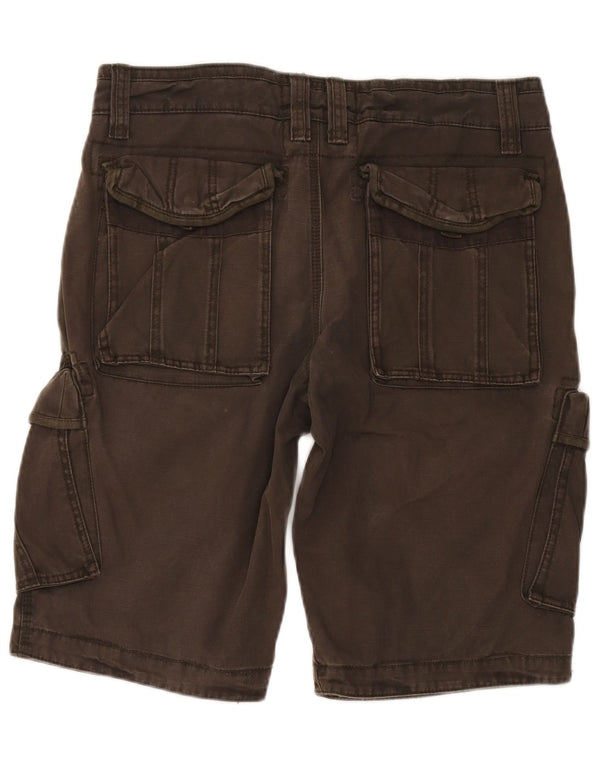 Shorts cargo masculino Fat Face W34 grande algodão marrom
