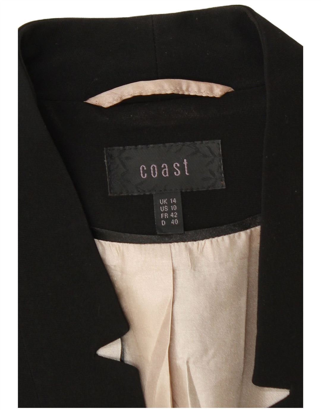 Jaqueta Blazer Feminina Coast UK 14 Grande Poliéster Preto