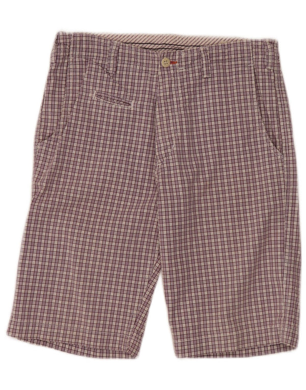 Shorts casuais masculinos Mason IT 44 XS W30 algodão xadrez roxo