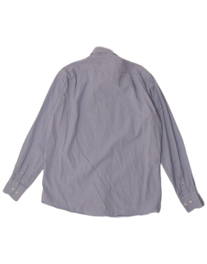 Camisa masculina Trussardi tamanho 41 42 grande xadrez azul