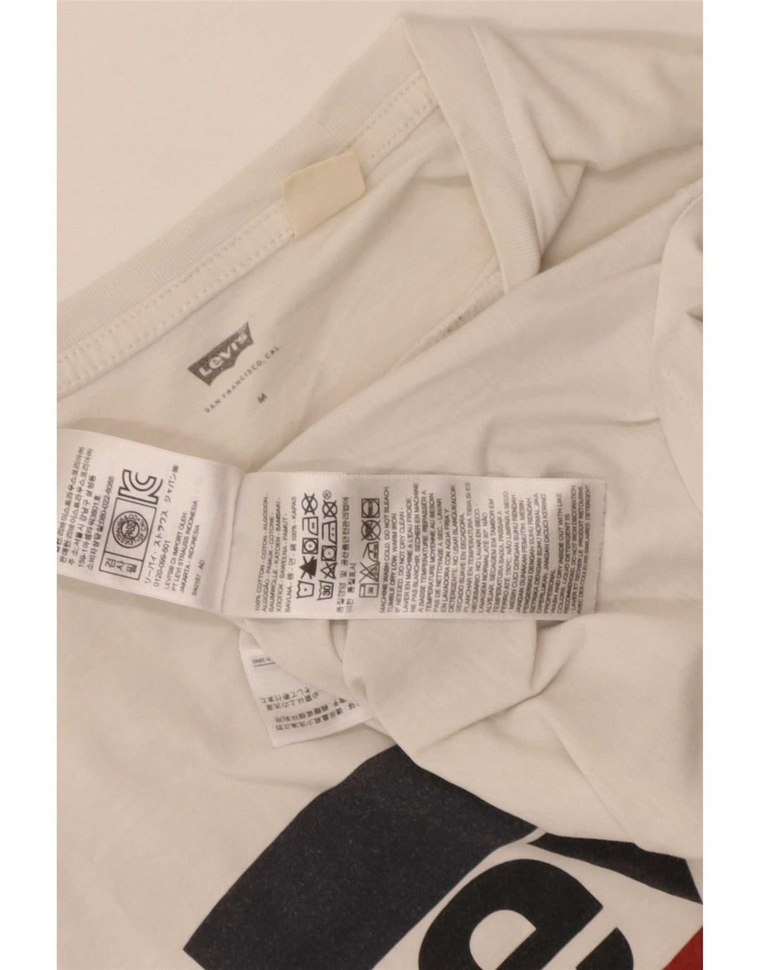 Camiseta gráfica masculina Levi's Top médio algodão branco