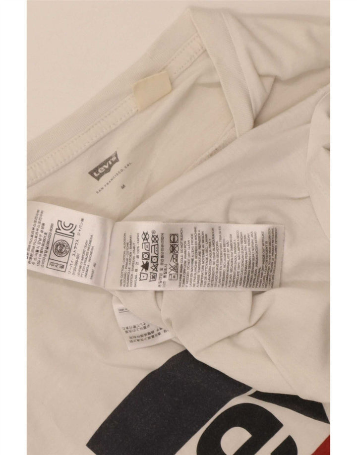 Camiseta gráfica masculina Levi's Top médio algodão branco
