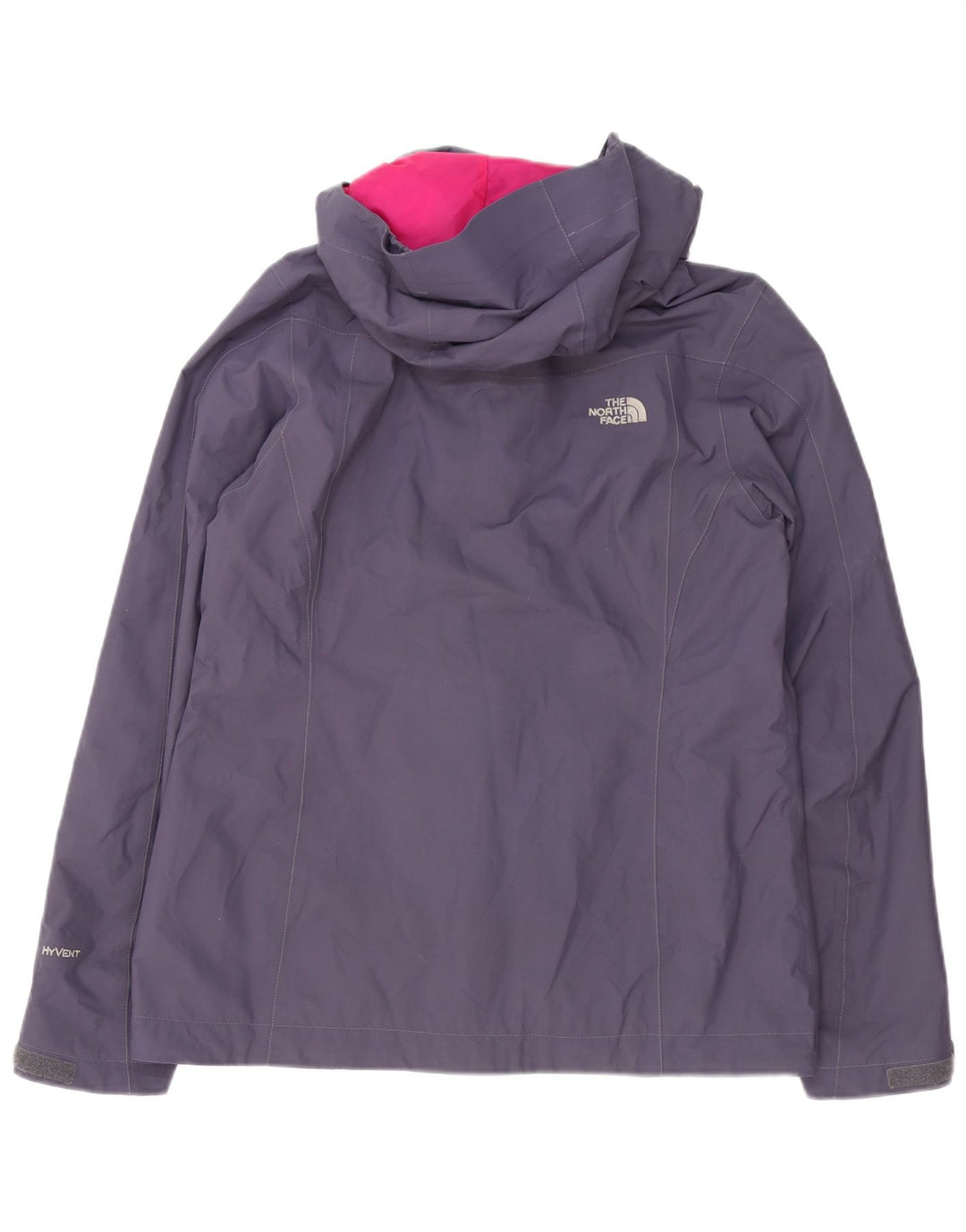Jaqueta de chuva feminina com capuz The North Face UK 12 nylon roxo médio