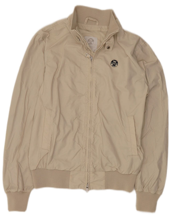 NORTH SAILS Womens Bomber Jacket UK 10 Small Beige Polyamide