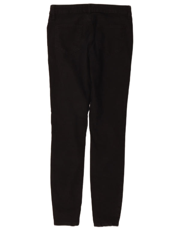 Calça jeans feminina Fat Face UK 10 pequena W30 L29 algodão preto