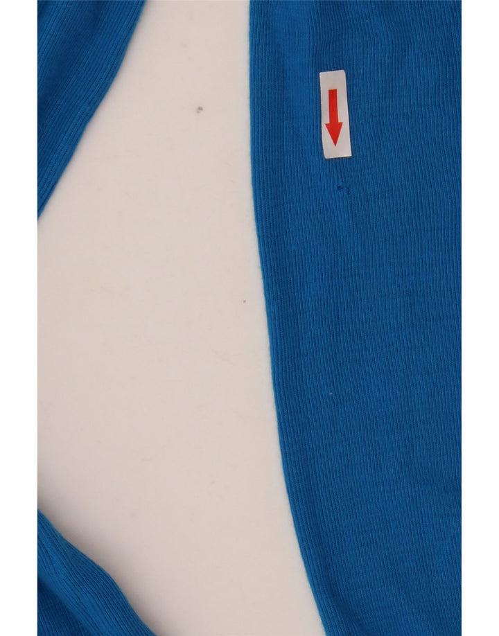 Camisa polo vintage masculina gráfica de manga comprida rugby azul médio