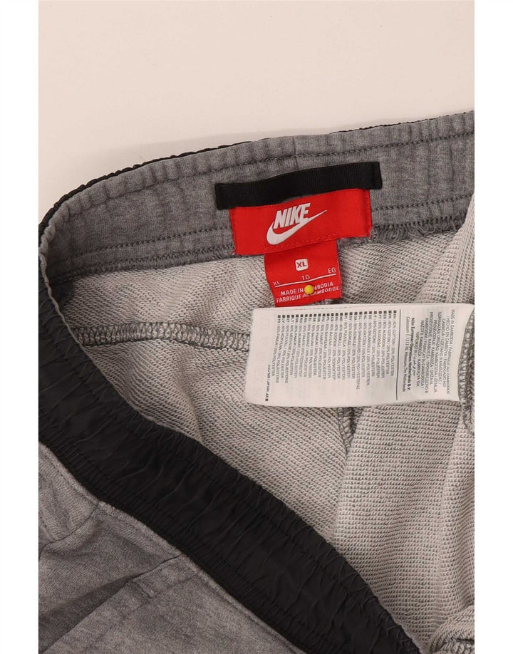 Calça de treino masculina Nike XL cinza colorblock algodão