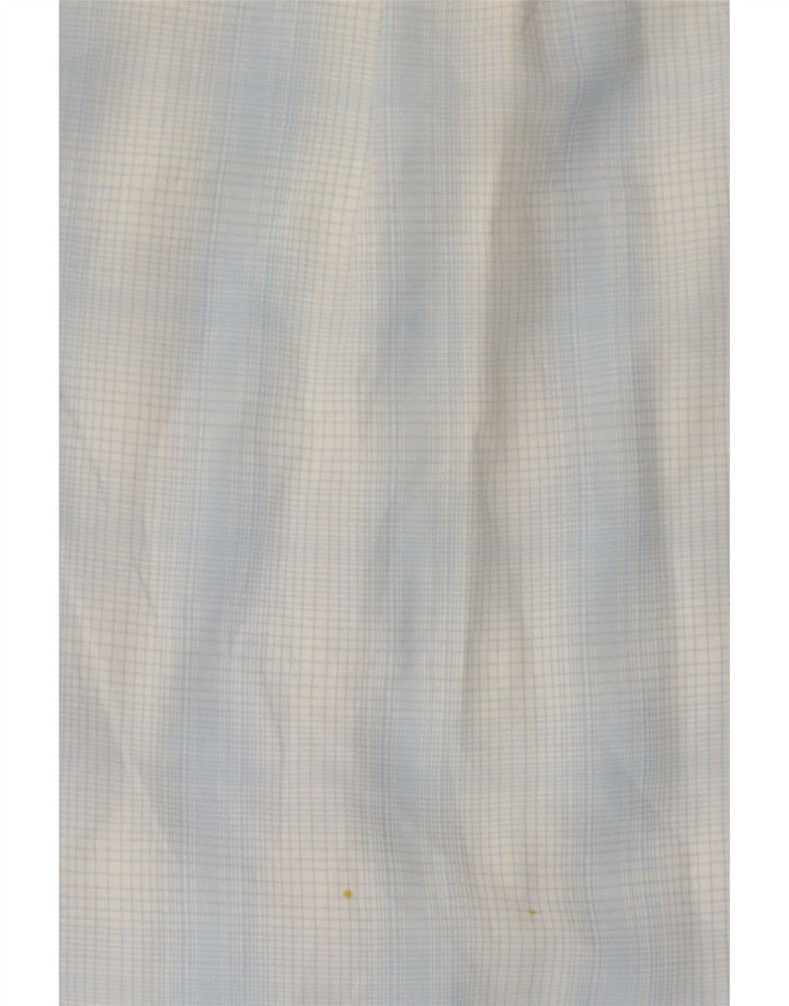 Pierre Cardin Camisa masculina de manga curta xadrez azul médio