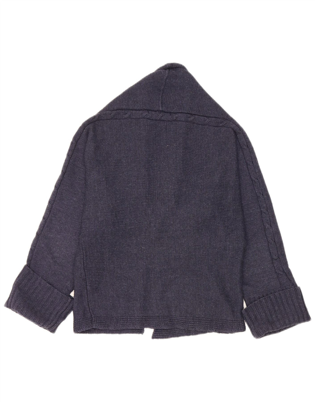 Suéter cardigã feminino Zara UK 14 médio azul marinho acrílico