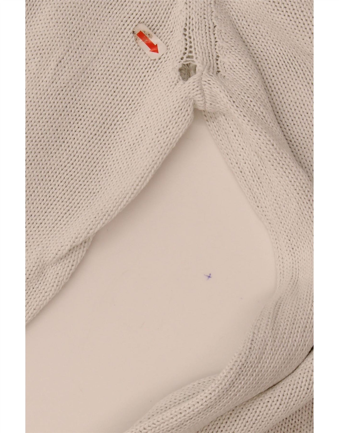 Suéter feminino MARKS & SPENCER com gola canoa UK 20 2XL algodão branco
