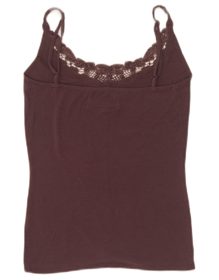 Cami Top Feminino Vintage UK 4 XS Marrom Modal