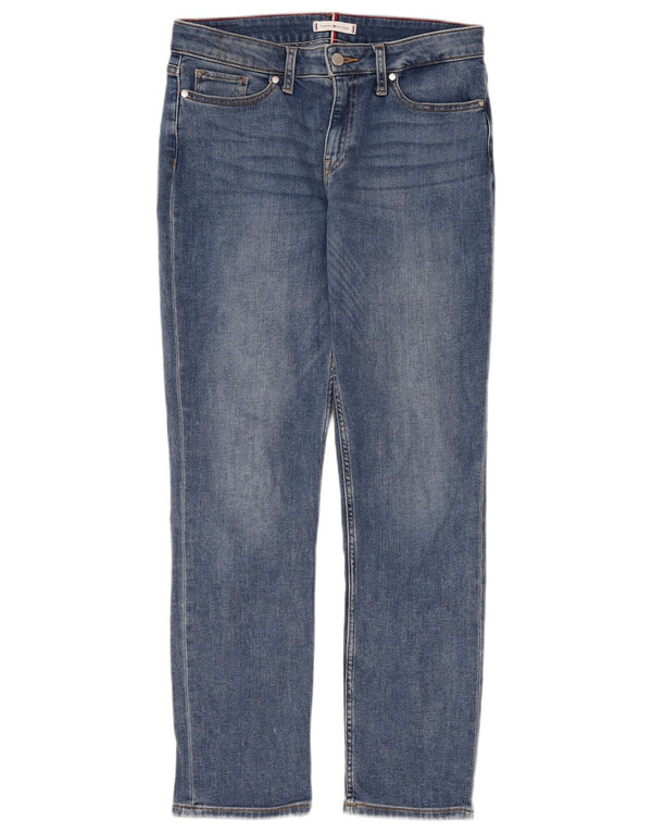 Tommy Hilfiger Feminino Rome Straight Jeans W30 L30 Azul Algodão