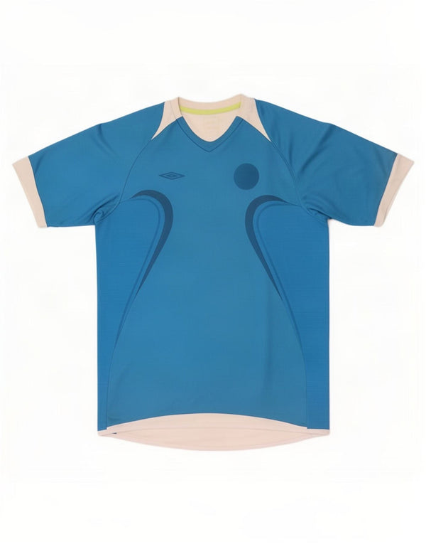 Camiseta masculina Umbro Top médio azul colorblock poliéster