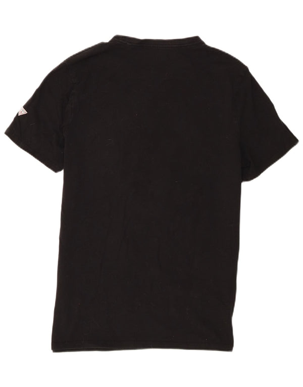 Guess Camiseta Masculina Slim Fit Gráfica Top Grande Preto