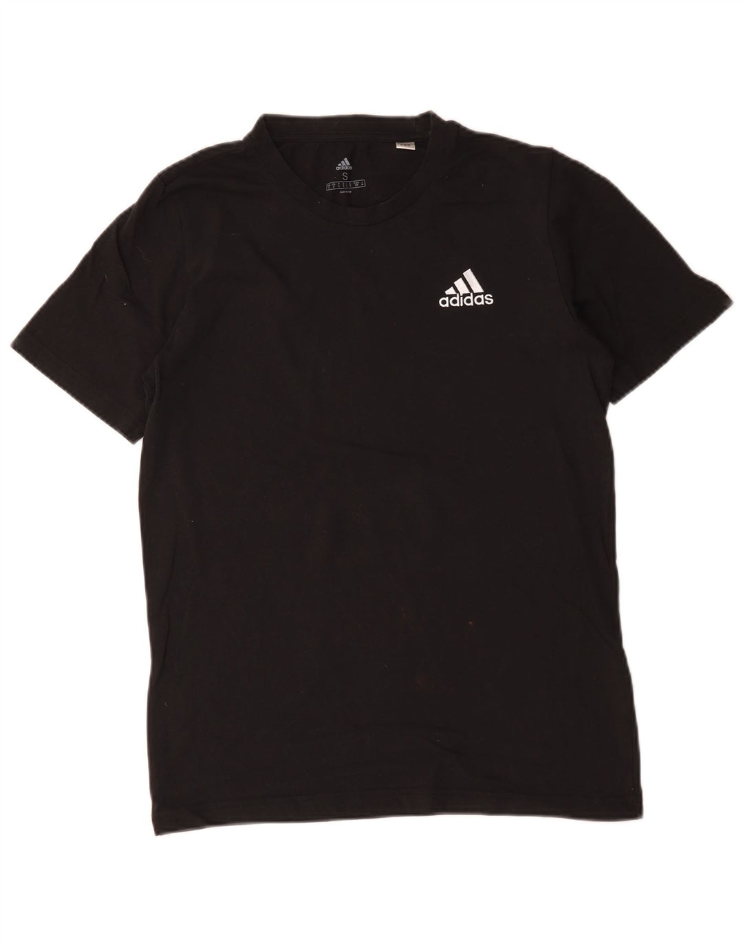 Adidas Mens Camiseta Top Pequeno Algodão Preto