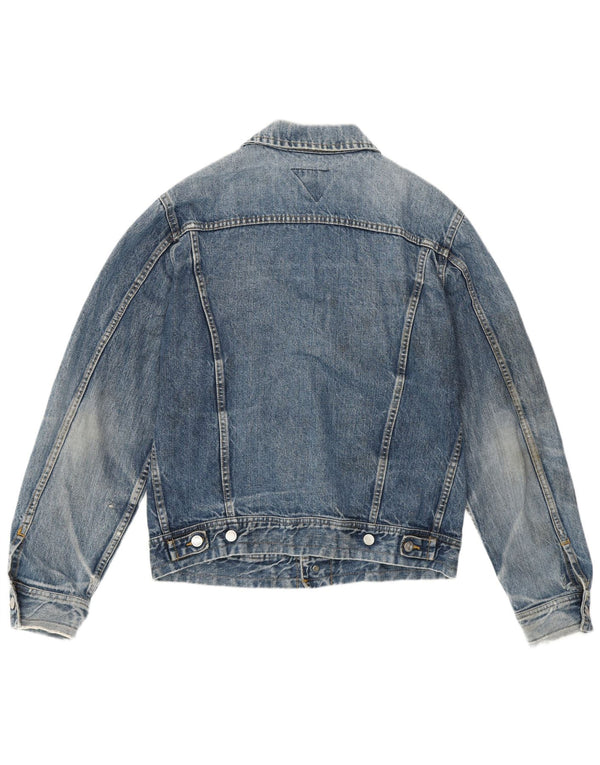 Jaqueta jeans feminina Meltin' Pot UK 18 XL algodão azul