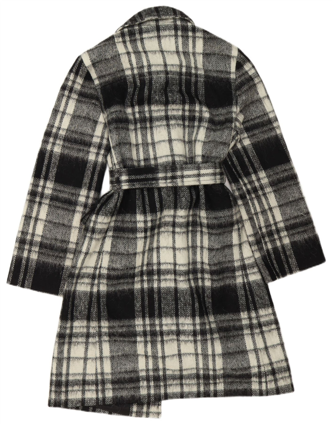 Sobretudo feminino Benetton IT 44 médio preto xadrez lã
