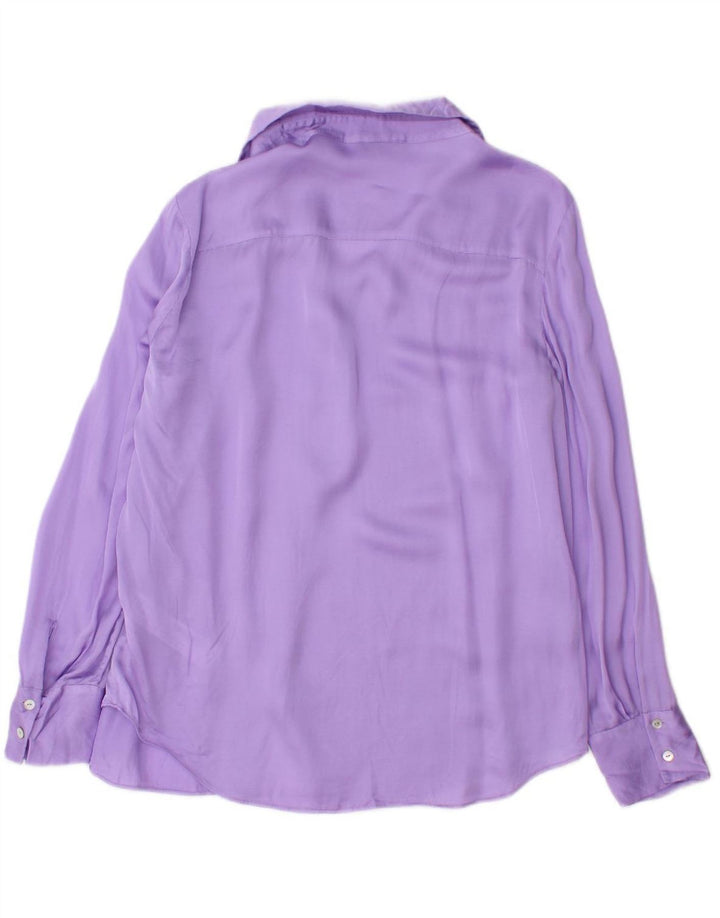Camisa oversized feminina MASSIMO DUTTI EU 38 pequena viscose roxa