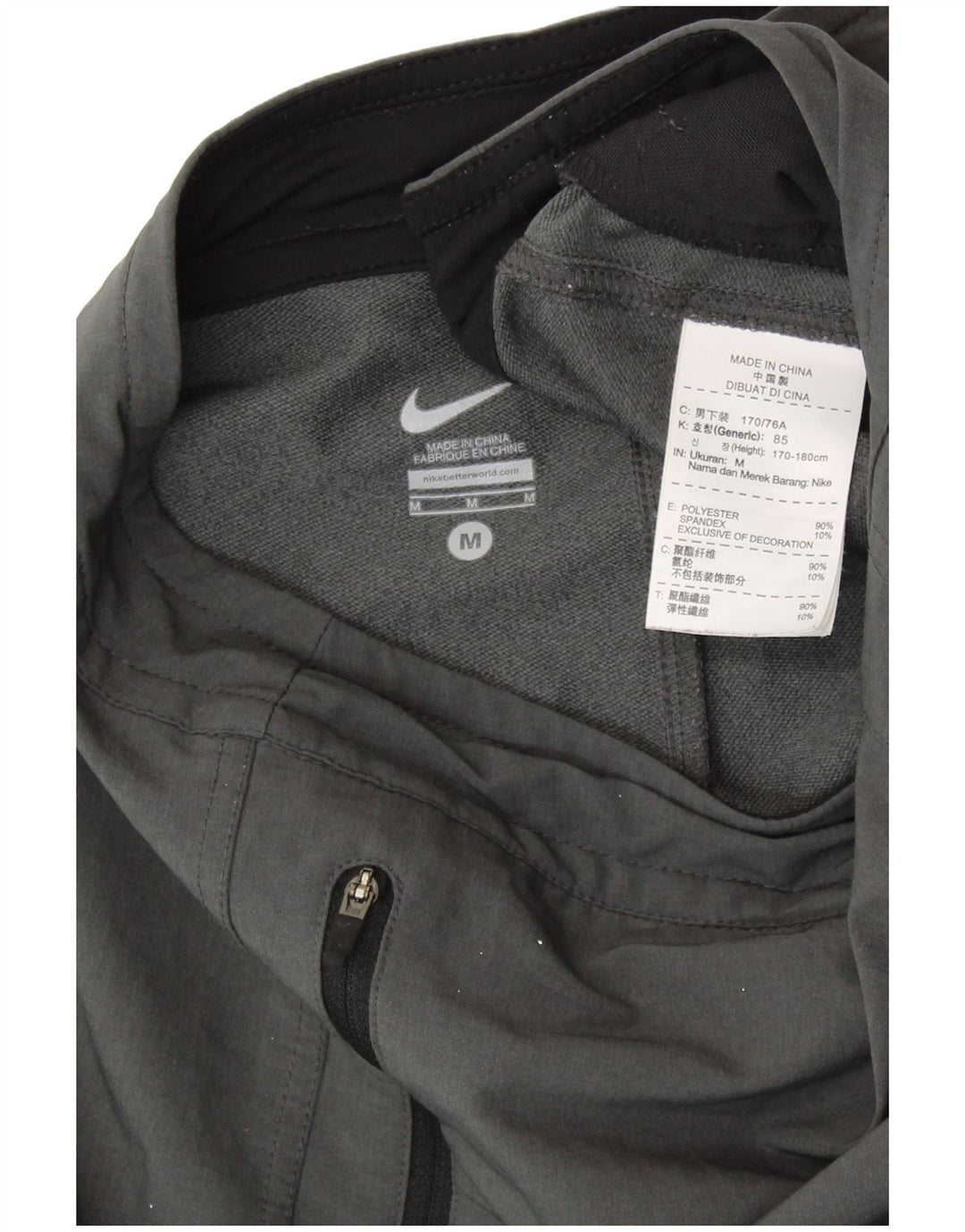 Calça de treino masculina NIKE poliéster cinza médio